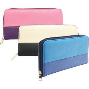 Two Toned Zipper Wallet