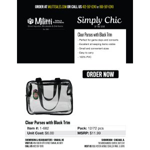Clear Purses with Black Trim