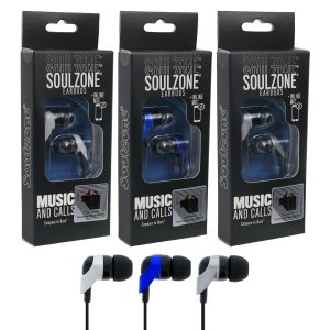 Soulzone Earbuds with Inline Mic