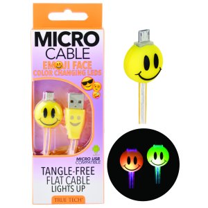 Light Up Emoji Micro Cable