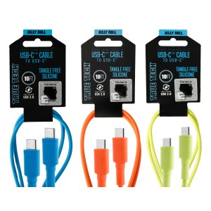 USB-C™ to USB-C™ 10FT Jelly Rolls