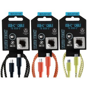 USB-C to USB-C 2.0 10FT Reflective Cable