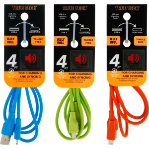 Lightning to USB-A 4FT Jelly Roll Cable