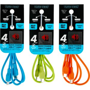 USB-C to USB-C 4FT Jelly Roll Cable