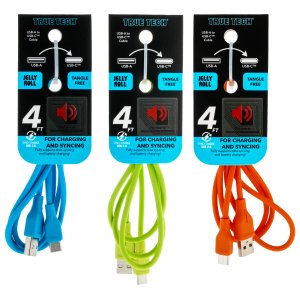 USB-C to USB-A 4FT Jelly Roll Cable