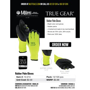 Rubber Palm Gloves