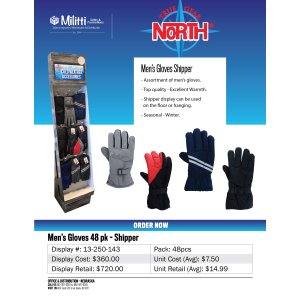 Men's Gloves Shipper - 48pcs