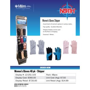 Women's Gloves Shipper - 48pcs