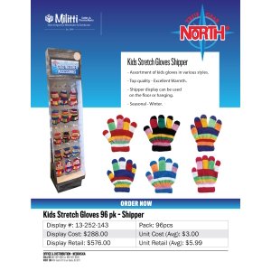 Kids Gloves Shipper - 96pcs
