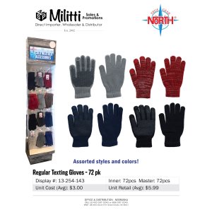 Texting Gloves Shipper - 72pcs