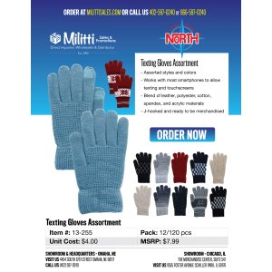 Premium Texting Gloves Assortment