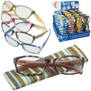 Striped Front Reader & Case - Margaret in 24pcs PDQ