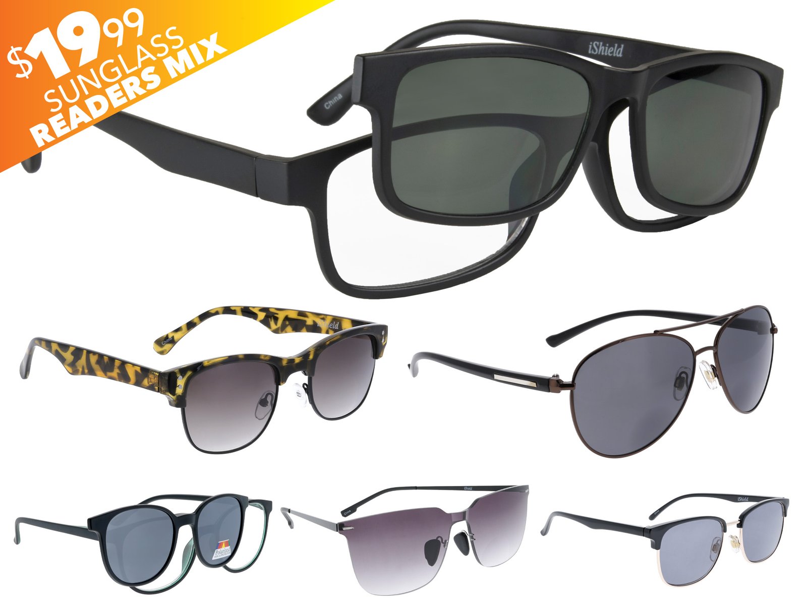 3-734 Sunglass Reader $19.99 Mix (3-734)