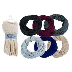 Fae - Infinity Scarf with Line Pattern Assortment