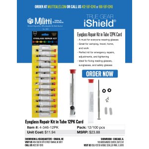 Eyeglass Repair Kit in Tube 12PK Card