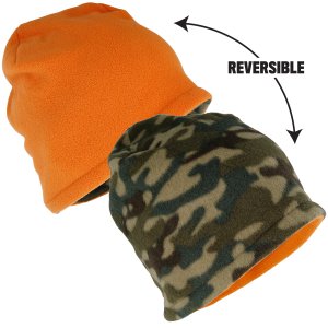 Reversible Beanie - Camo to Orange