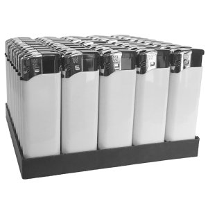 Electronic Lighter White in Tray