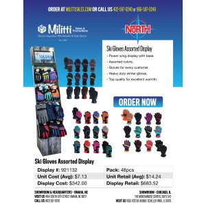Ski Gloves Display - 48pcs