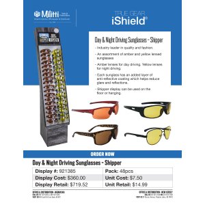 Day & Night Driving Sunglasses Shipper - 48pcs