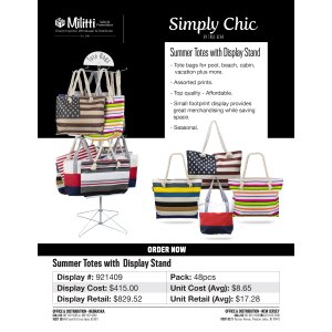 Summer Totes with Display Stand