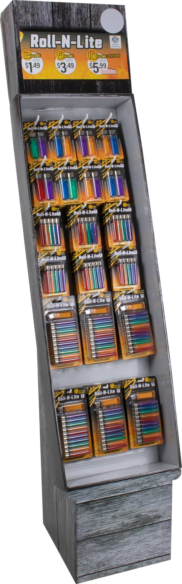 921412_2 Assorted Rolling Light Lighter Shipper - 204pcs (921412) - Image 2