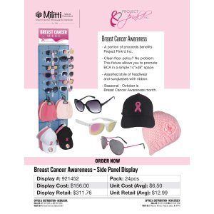 Breast Cancer Awareness Side Panel Display - 24pcs