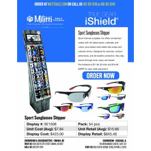 Sport Sunglasses Shipper - 54pcs