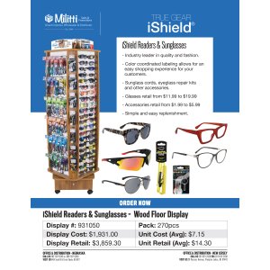 iShield Readers & Sunglasses - Wood Floor Display - 270pcs