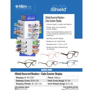 iShield Assorted Readers - Cube Counter Display - 66pcs