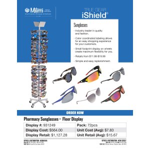 Slim Sunglasses Floor Display - 72pcs