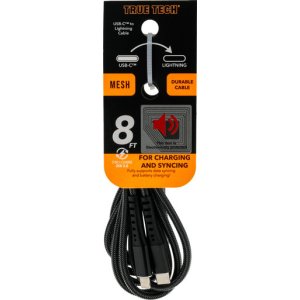 Lightning to USB-C 8FT Mesh Cable